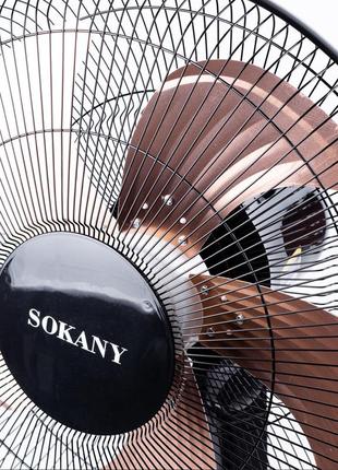 Вентилятор напольный sokany sk-19012 3 скорости 5 лопастей6 фото