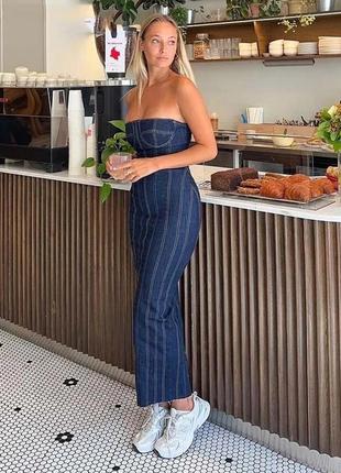 Сукня жіноча, джинс стрейч, по фігурці