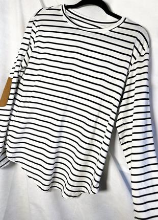 Черно-белый лонг в полосочку 7