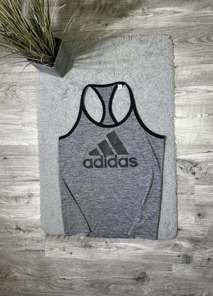 Оригинальная, спортивная майка от бренда “adidas - big logo”1 фото