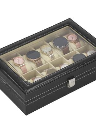 Скринька (органайзер) для зберігання годинника springos 30 x 20 x 8 см ha10583 фото