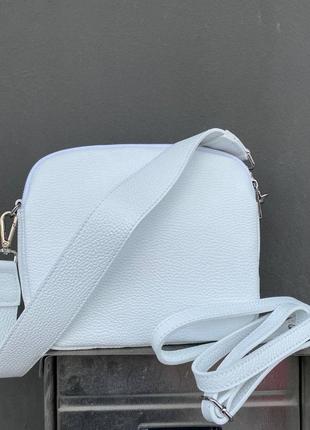 Женская сумка кожаная итальянская два ремешка кросс-боди в натуральной коже ts304