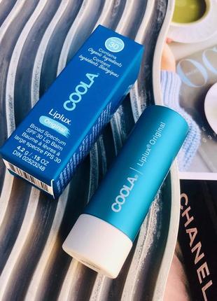 ❤️‍🔥 оригинал сонцезахисний органічний бальзам для губ spf30 coola liplux original lip balm sunscreen 4.2 g