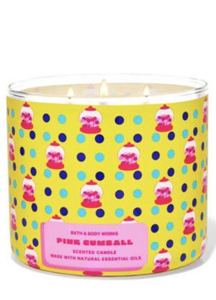 Свічка bath and body works pink gumball свечка бас энд бади воркс3 фото