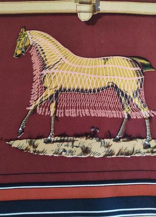 Hermes 1974 год аутентичен роскошный винтажный шелковый платок4 фото