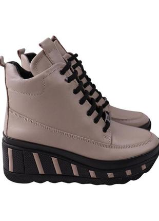 Ботинки женские kesim капучино натуральная кожа, 39