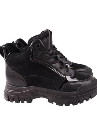 Черевики жіночі berisstini чорні натуральна замша, 39