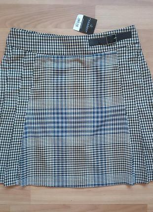 Короткая юбка в модную клетку peacocks на р.s-m