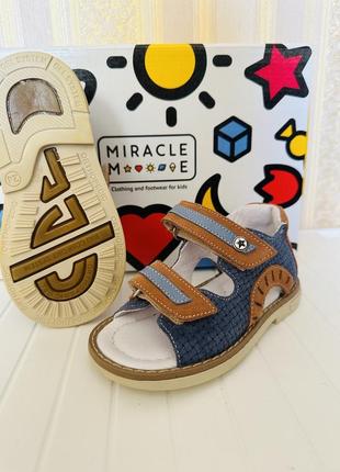 Сандалии, босоножки кожаные для мальчика miracle me2 фото