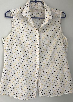 Элегантная рубашка без рукавов блуза silver row p.14-l,xl1 фото
