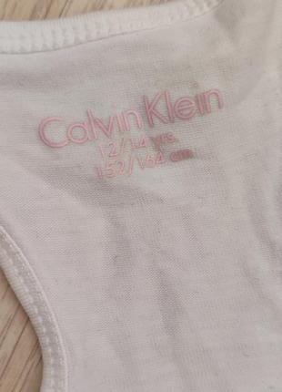 Базовый спортивный топ коттоновый подростковый белый calvin klein 12 14 лет 152 164 см5 фото