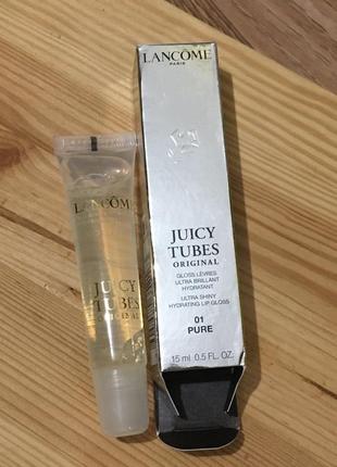 🔥-60%🔥 прозорий блиск для губ lancome juicy tubes pure2 фото