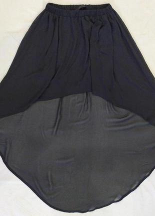 Шикарная шифоновая юбка макси zara. размер m