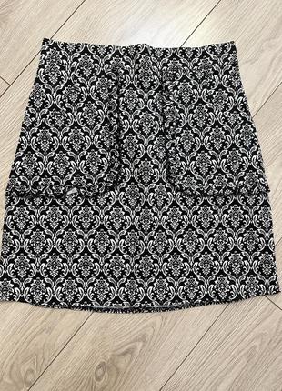 Стильна котонова спідниця принт