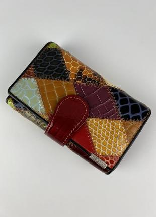 Шкіряний гаманець westal patchwork wallet1 фото