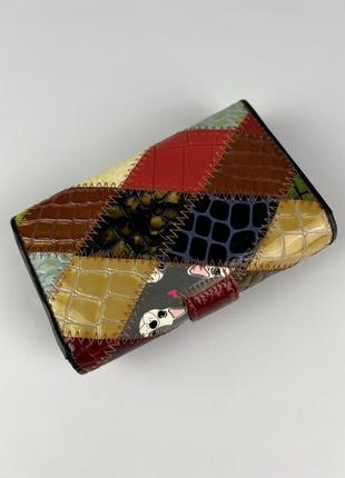 Шкіряний гаманець westal patchwork wallet2 фото