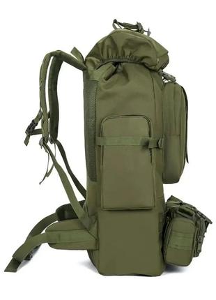 Большой тактический рюкзак с подсумком 80л 4 в 1 цвет хаки salemarket6 фото