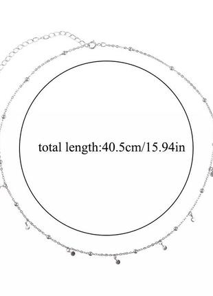 Мінімалістичні і ніжна ланцюжок з кульками, срібло5 фото