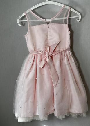 Праздничное нежно розовое пышное платье7 фото