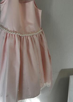 Праздничное нежно розовое пышное платье9 фото