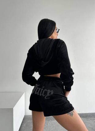 Жіночий спортивний велюровий костюм з шортами літній літо