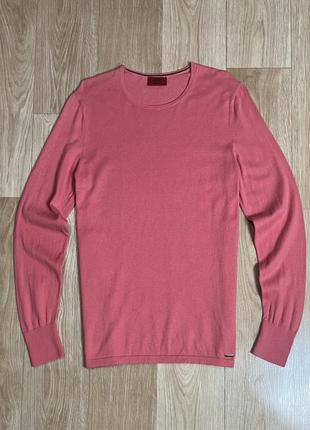 Светр hugo boss red cotton silk cashmere джемпер кофта толстовка