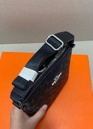 Чоловіча сумка coach чорна барсетка 2