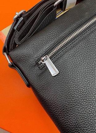 Чоловіча сумка coach чорна барсетка 7