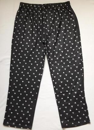 Бесподобные флисовые домашние брюки в геометрический принт большого размера