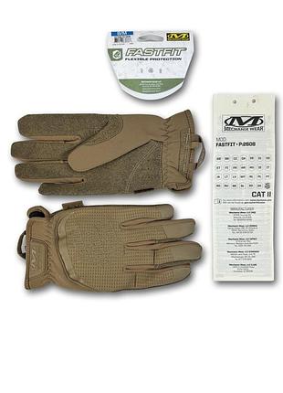 Перчатки mechanix tactical fastfit койот размер l 3