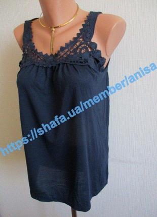 Трикотажная блузка-майка с кружевом esmara