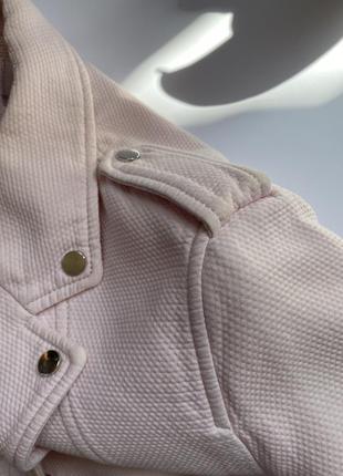 Zara женский укороченый пиджак куртка нежно розового цвета6 фото
