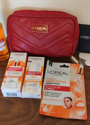 Набір доглядової косметики для обличчя l'oreal paris skin expert ревіталіфт vitamin c з 6 предметів