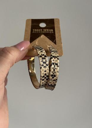 Нові сережки з зміїним принтом tally waijl4 фото
