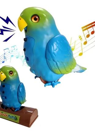 Іграшка-повторюшка папуг funny parrot tt8005 синій salemarket
