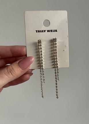 Новые длинные блестящие серьги tally waijl