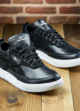 Кроссовки мужское с натуральной козы логотип Womens reebok, мужские кожаные кроссовки