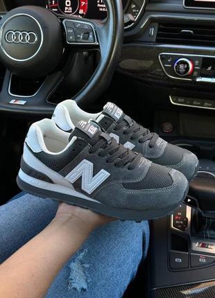 Женские кроссовки в стиле new balance ml 57426 беленс / демисезонные / весенние, летние, осенние / обувь / замша, плотная сетка / белые, серые, черные1 фото