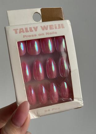 Новый набор розовых накладных ногтей tally waijl