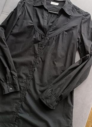 Хлопковая рубашка - туника свободного кроя, женская, размер m,l,xl5 фото