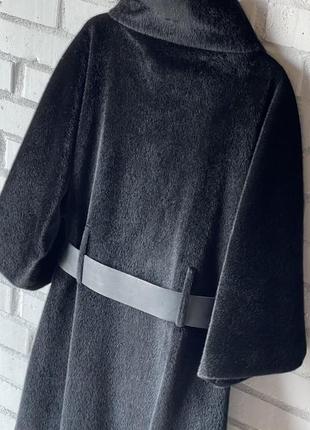 Пальто дубленка из меха искусственного, женская р. m/l over size5 фото