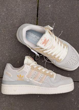 Adidas forum 84 low grey beige off-white9 фото