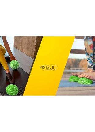 Напівсфера масажна балансувальна 4fizjo balance pad 16 см 2 шт (масажер для ніг, стоп) 4fj0059 green4 фото