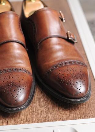 Шкіряні туфлі монки pasito double monk strap shoes - 41.5 -3 фото