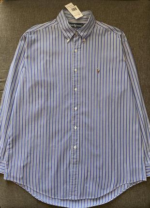 Polo ralph lauren чоловіча сорочка, рубашка, рубашка в полоску1 фото