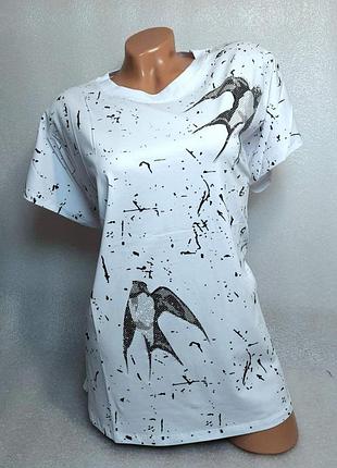 52-56 г женская футболка большой размер стрейч коттон