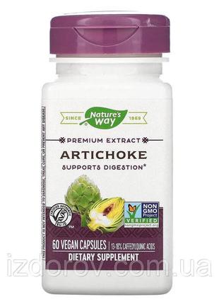 Артишок 300 мг nature's way artichoke leaf extract з насінням розторопші для печінки жовчного міхура2 фото