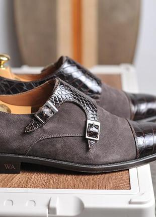 Туфлі монки design italian shoes dis double monk strap - 411 фото