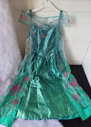 Карнавальное маскарадное платье наряд весна принцеса дисней эльза весенняя 5-6 лет