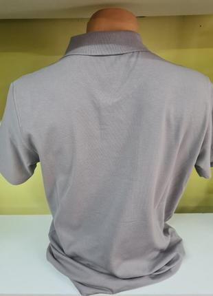 Поло чоловіче однотонне туреччина, футболка з коміром поло, чоловіче поло, сіре поло футболка на ґудзиках, поло3 фото